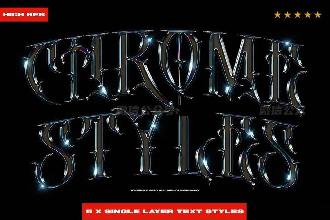 用PS一键生成酸性金属镀铬3D文字,这效果也太酷了吧!