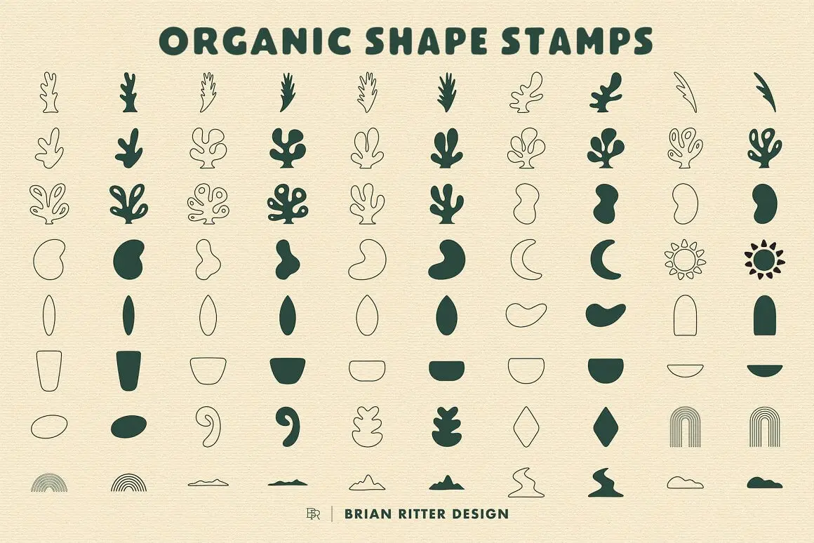 用于Procreate的无缝图案笔刷包