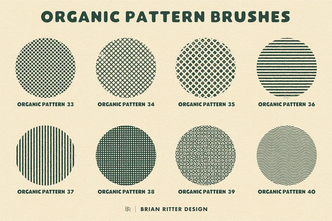 用于Procreate的无缝图案笔刷包