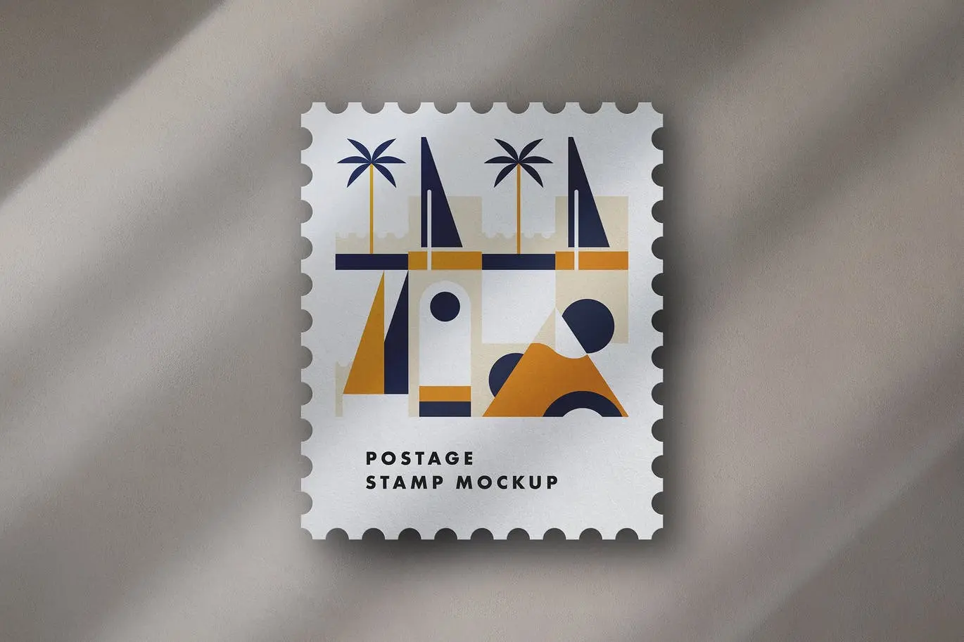邮票艺术图案设计PSD样机