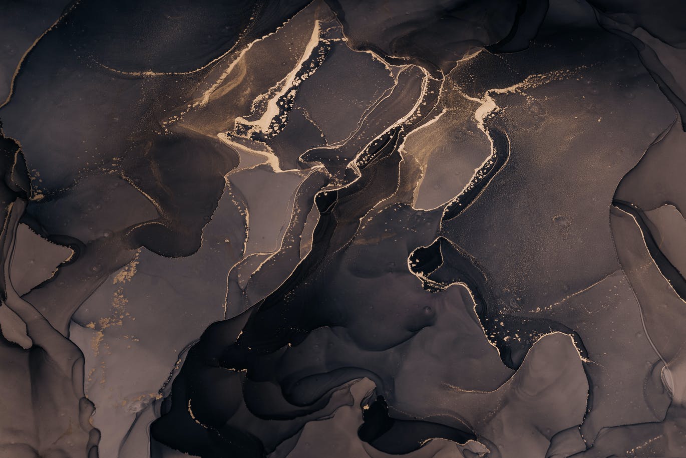 26个时尚高端抽象黑金水墨质感背景底纹纹理素材包