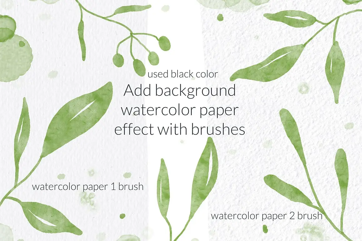 Procreate清新水彩纹理水彩笔刷