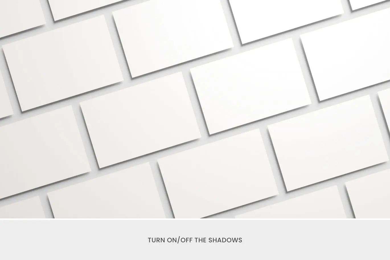 阴影等距视图名片样机PSD模板