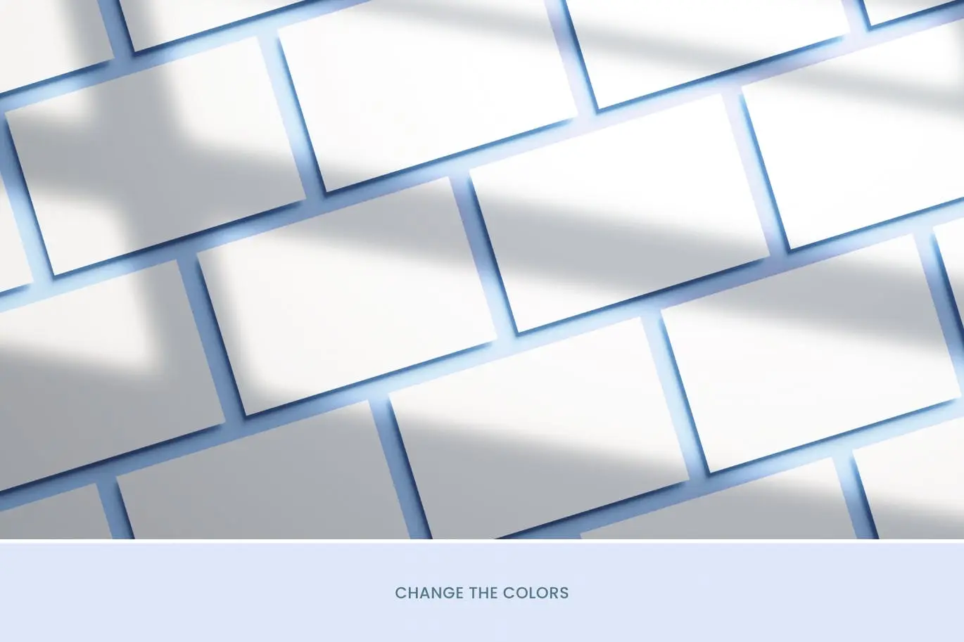 阴影等距视图名片样机PSD模板