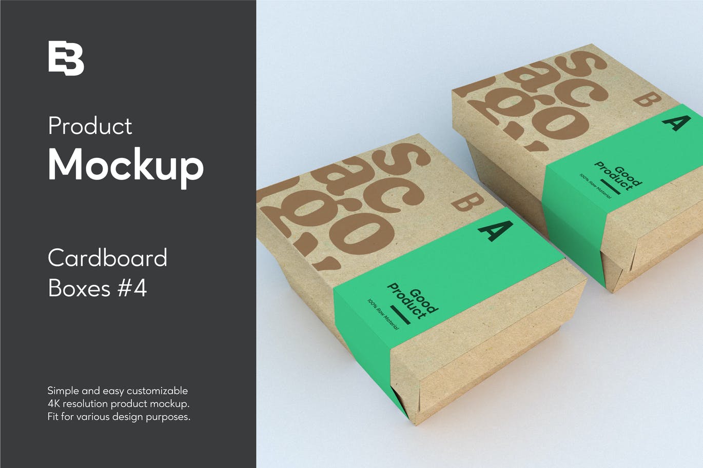 纸盒产品包装设计PSD样机素材