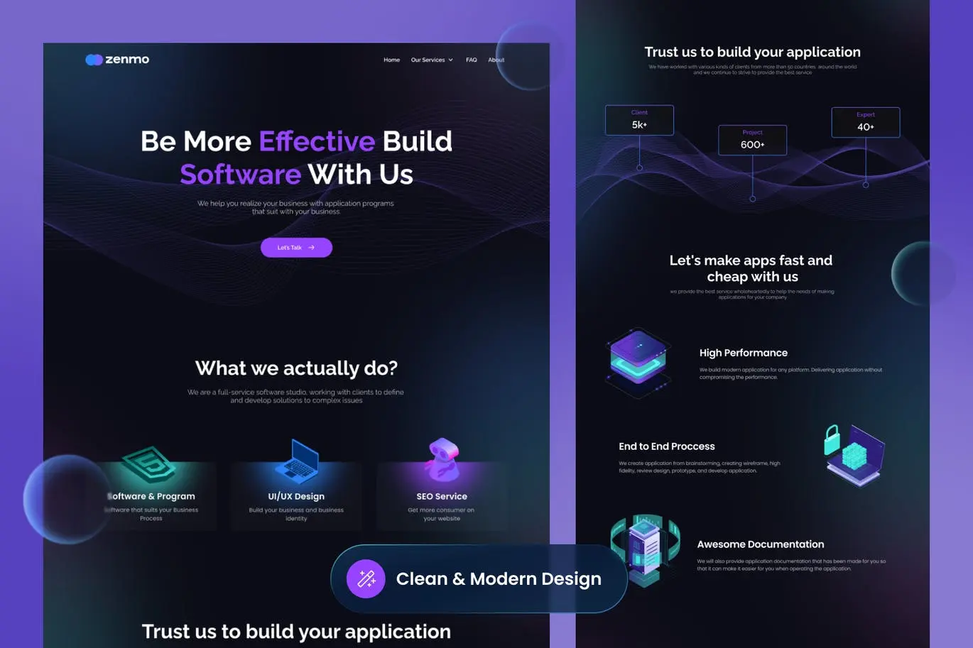 深色IT相关登录页网页界面模版