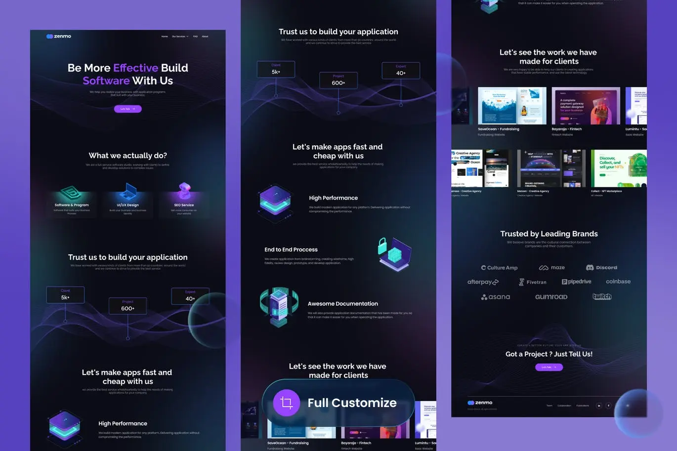 深色IT相关登录页网页界面模版