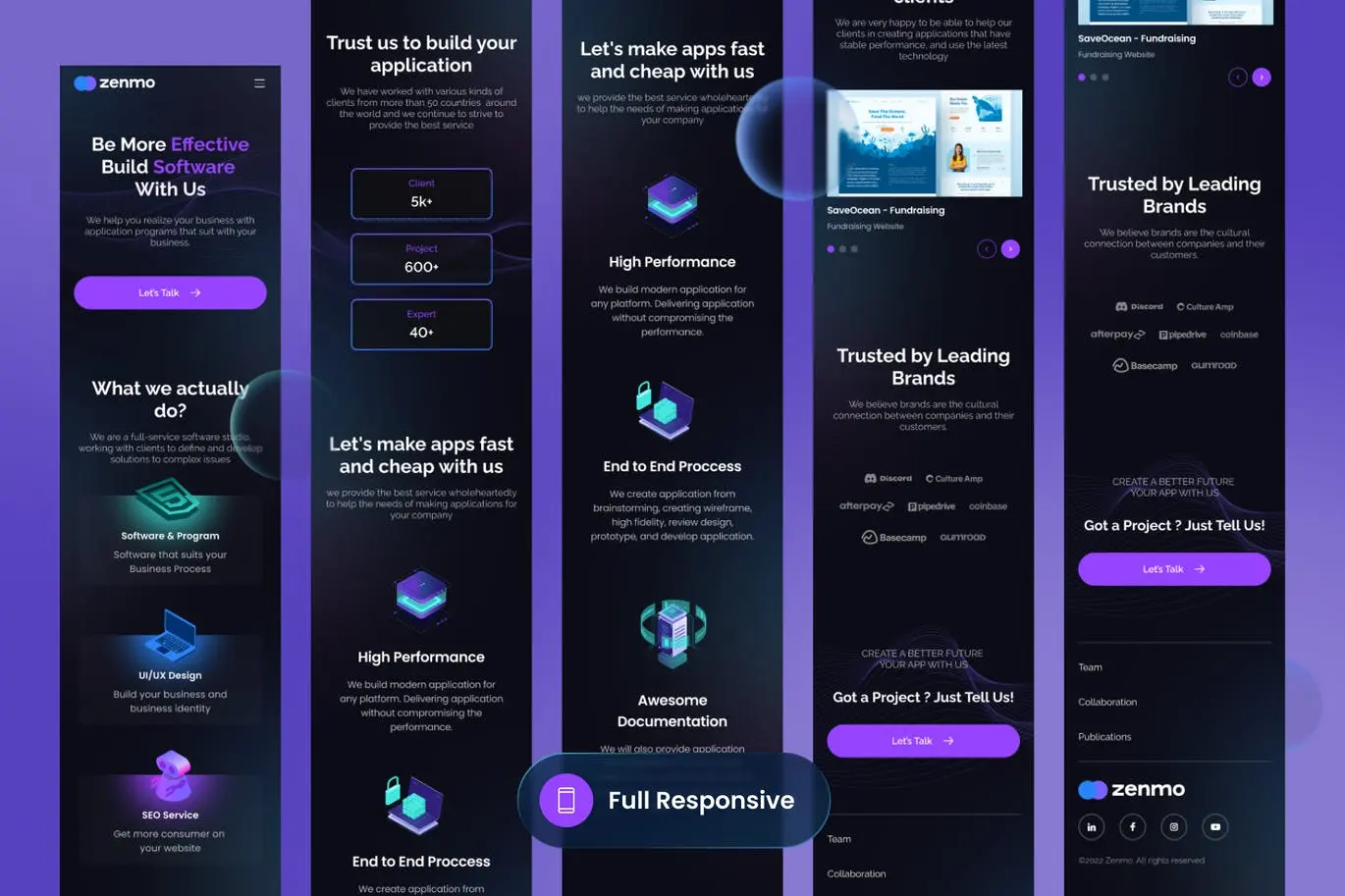 深色IT相关登录页网页界面模版