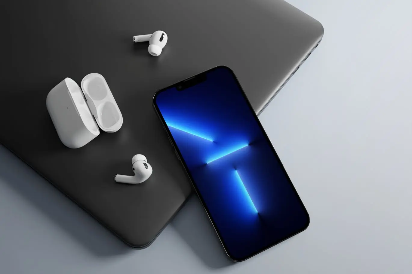 苹果设备场景iPhone 13 Pro手机PSD样机