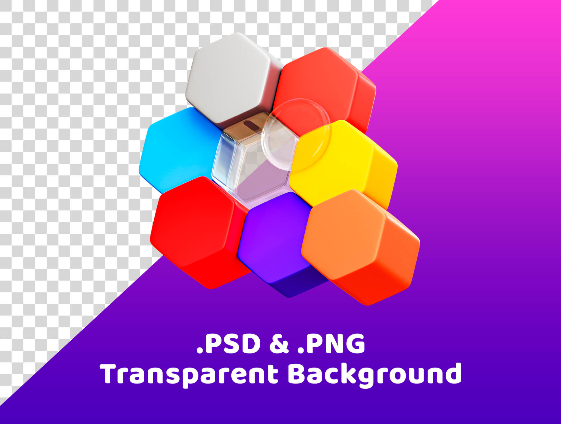 20个色彩艳丽酷炫图表3D模型