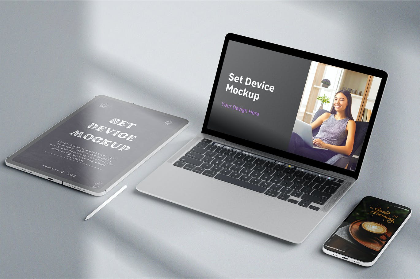 高级灰苹果设备PSD样机文件