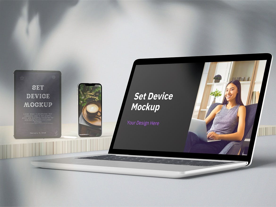 高级灰苹果设备PSD样机文件