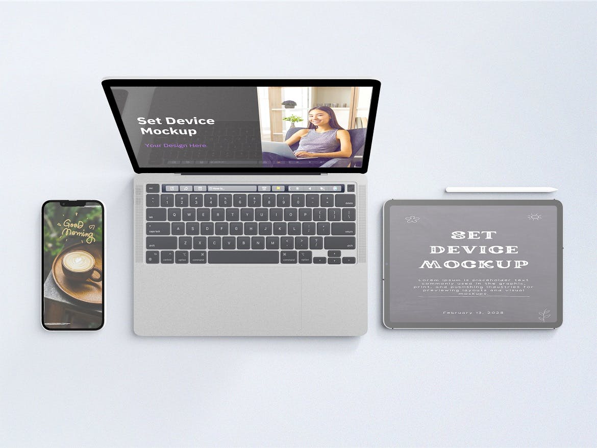 高级灰苹果设备PSD样机文件