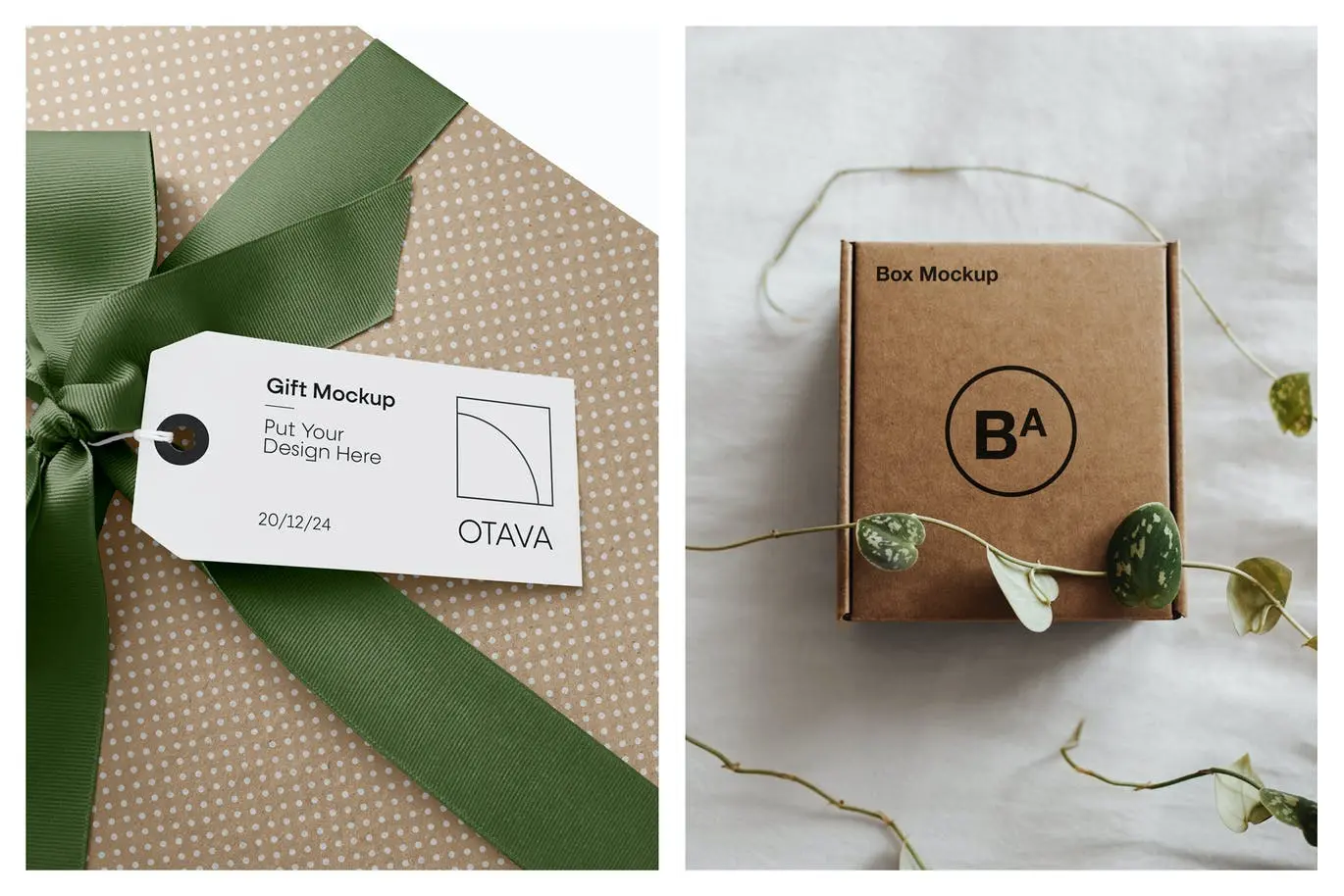 10个白色高端包装盒包装VI样机PSD模型