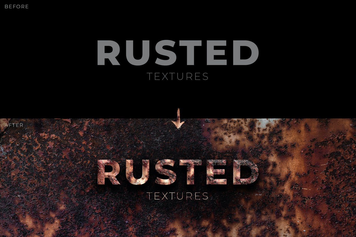 逼真生锈金属质感效果怎么做?用这套背景纹理就好了