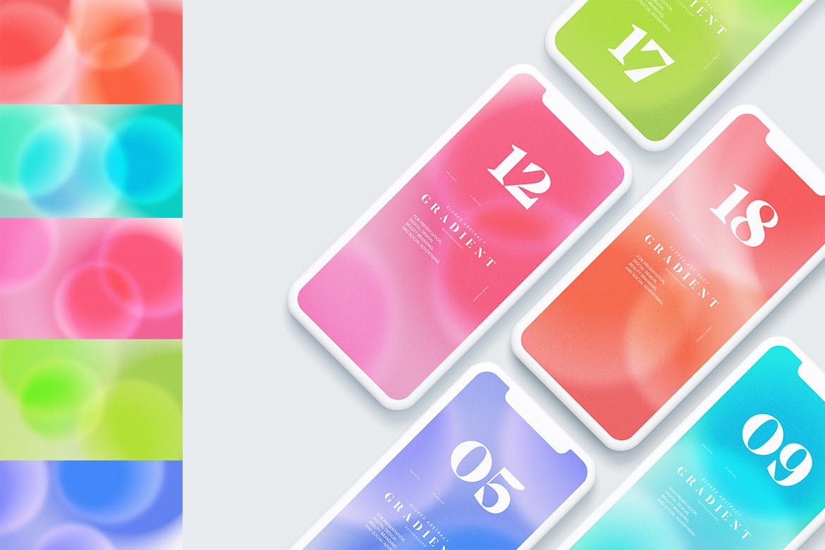 20个高品质绚丽模糊背景纹理图片素材包