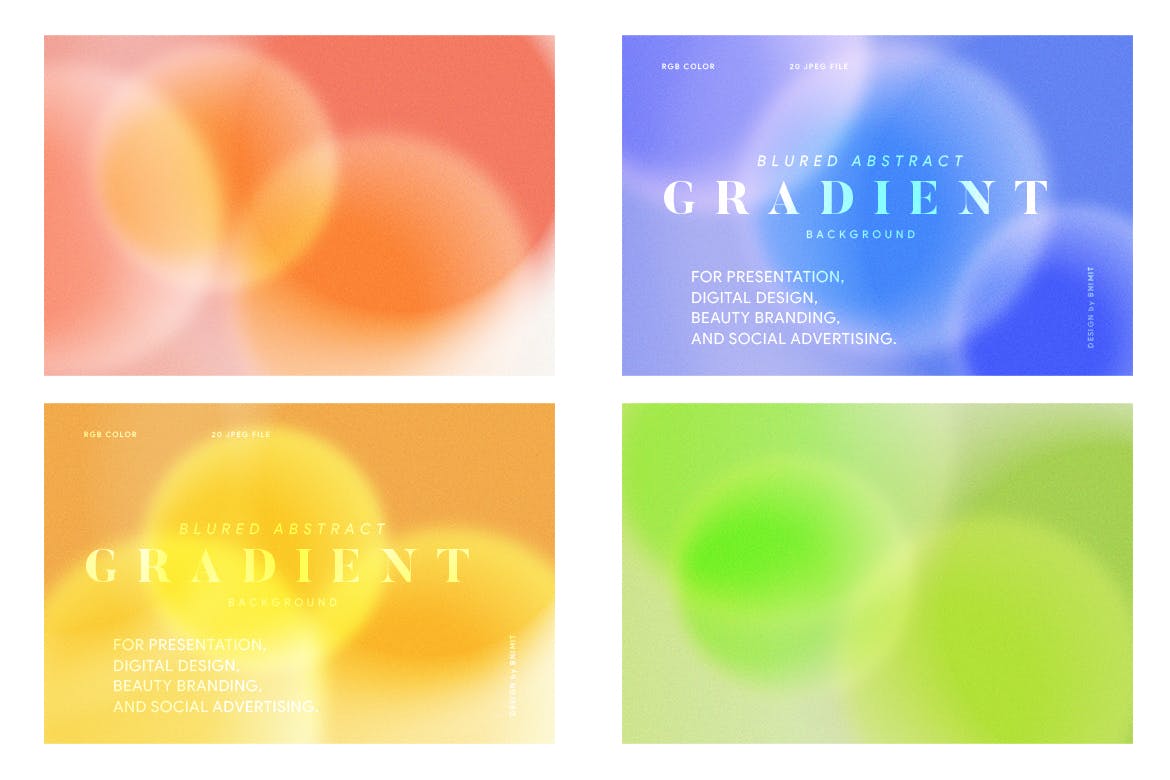 20个高品质绚丽模糊背景纹理图片素材包