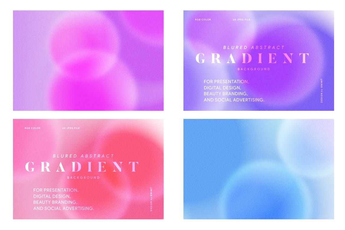 20个高品质绚丽模糊背景纹理图片素材包