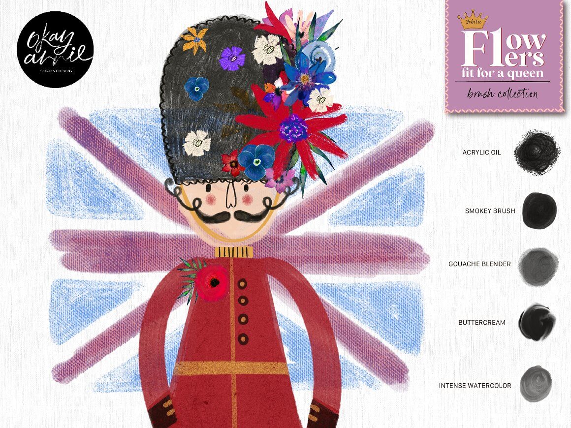 抽象花卉叶子形状Procreate笔刷