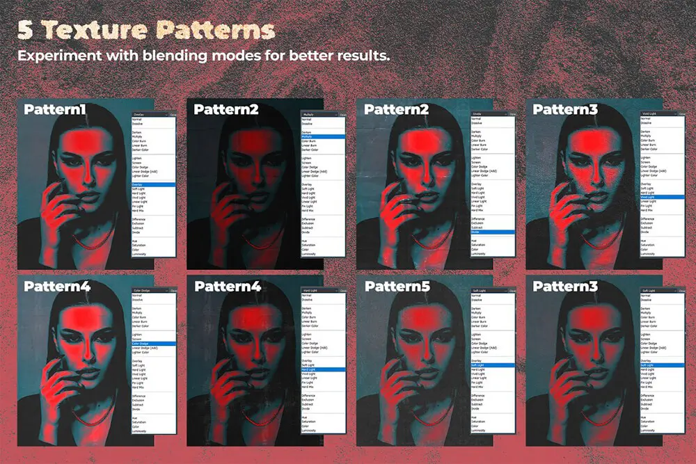 反梯度渐变纹理+图案抽象设计模板