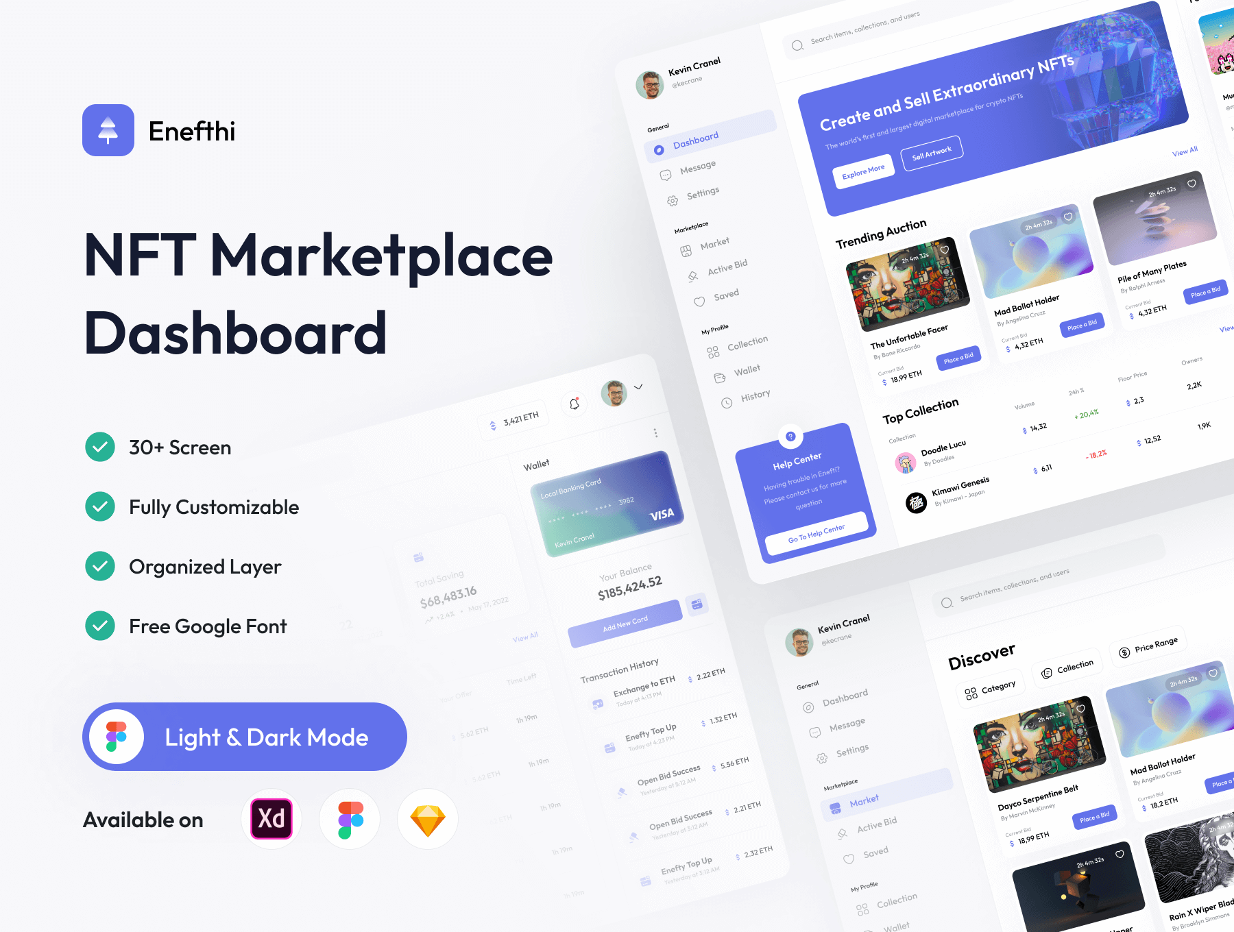 30个高品质NFT主题后台管理UI界面