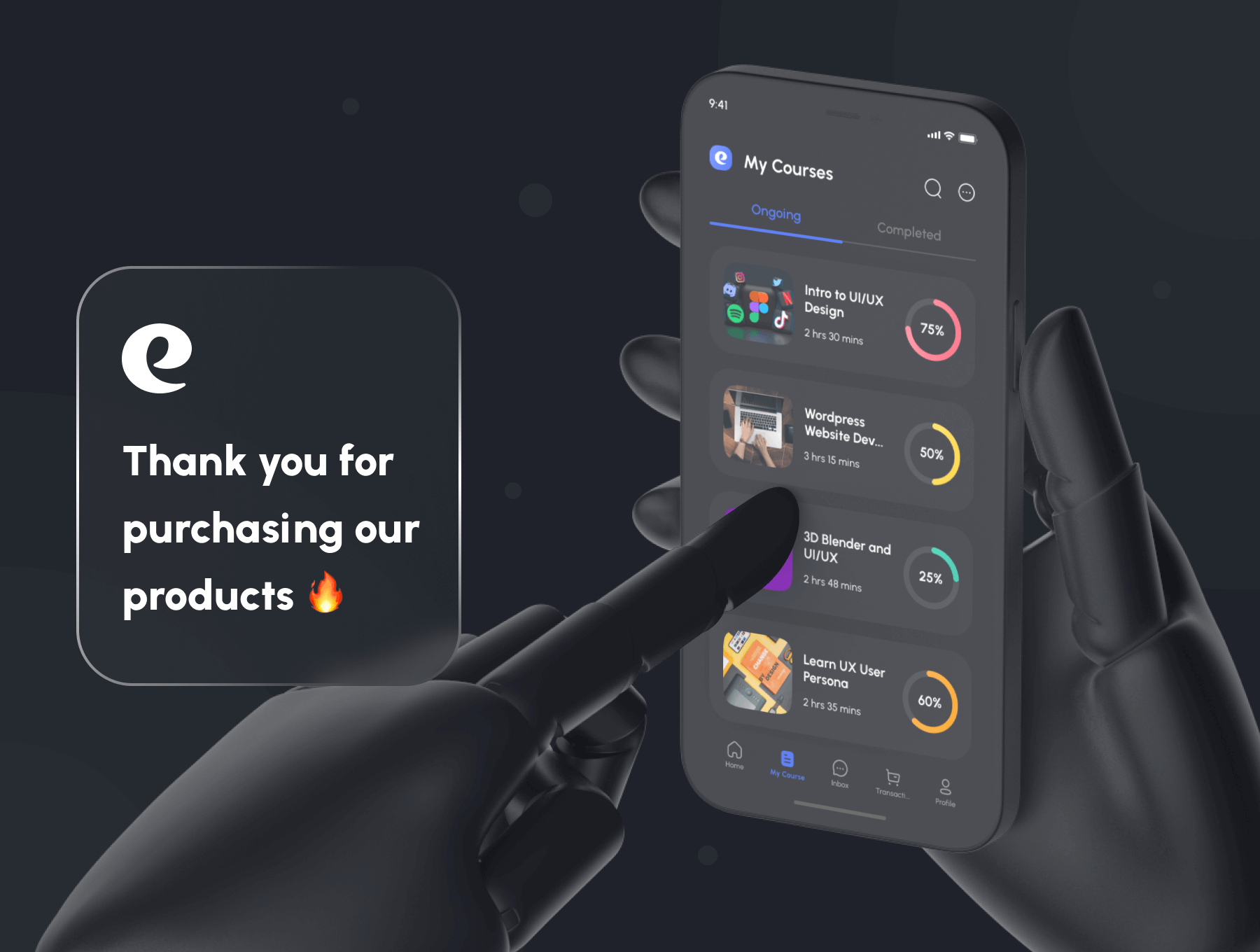 170个在线课程在线学习应用APP UI素材包(Figma)