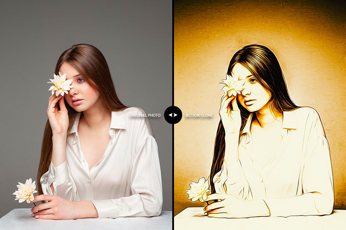 手绘漫画逼真质感的photoshop动作预设