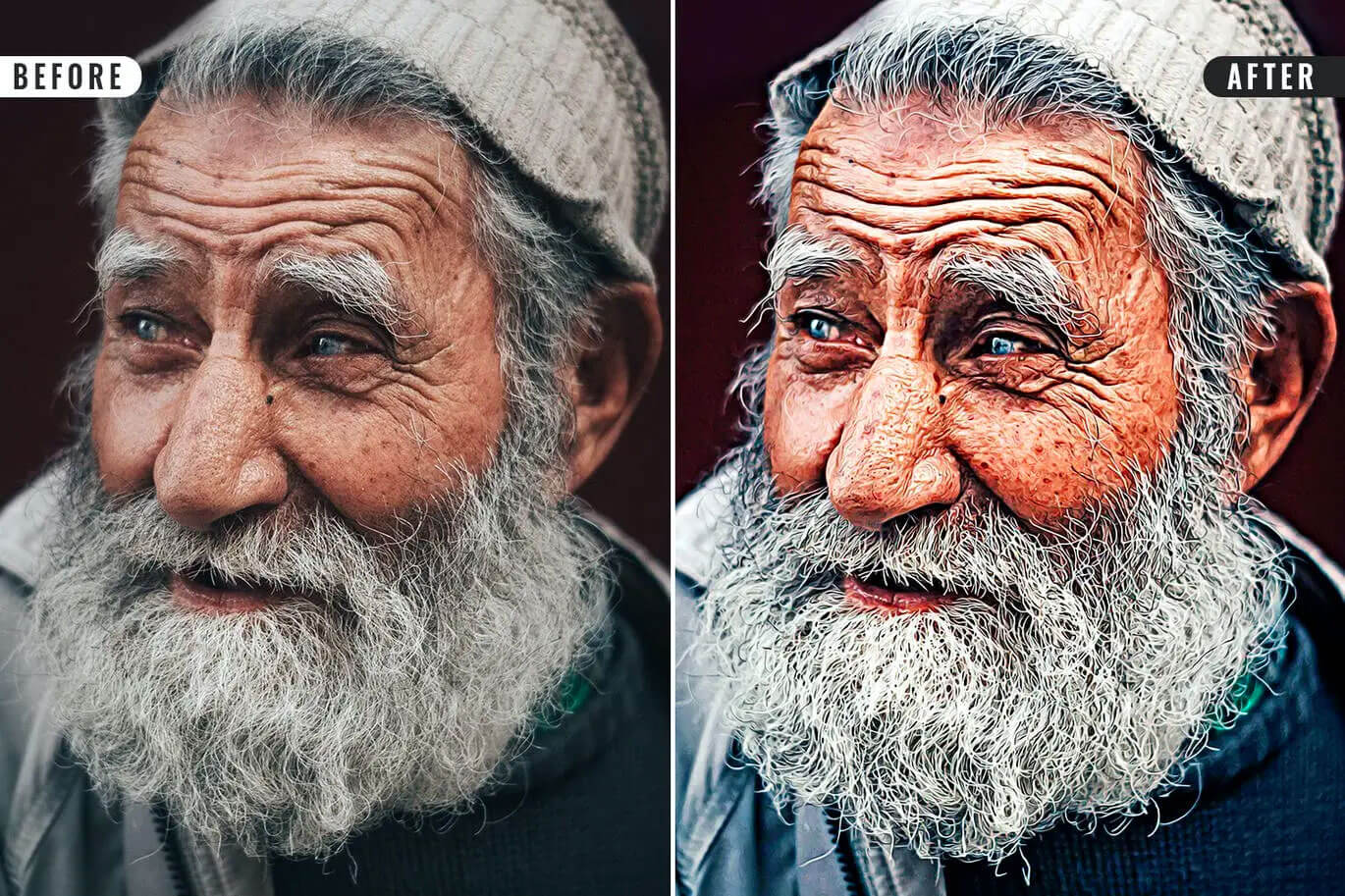 逼真手绘油画质感photoshop动作预