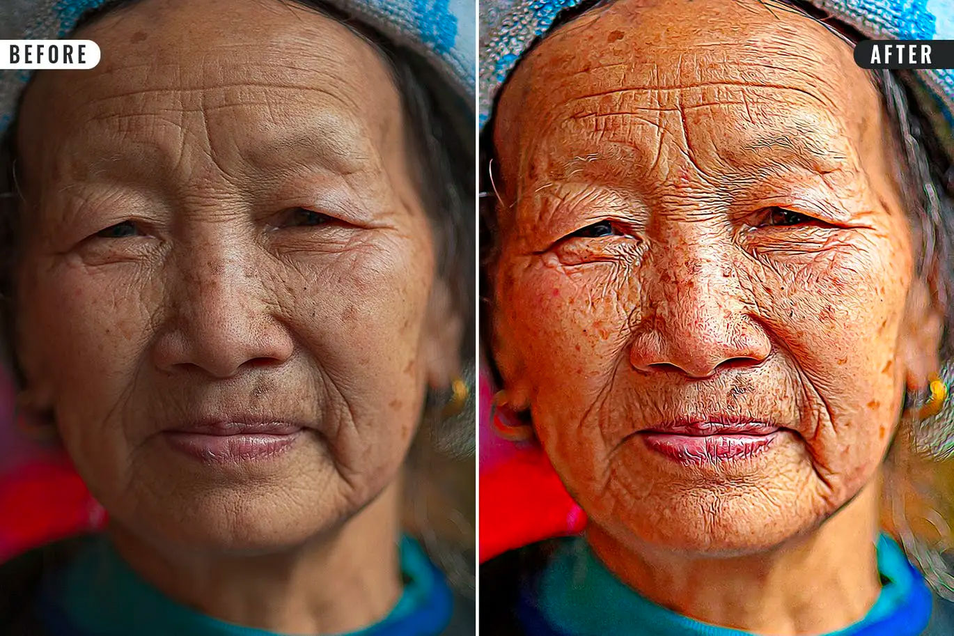 逼真手绘油画质感photoshop动作预