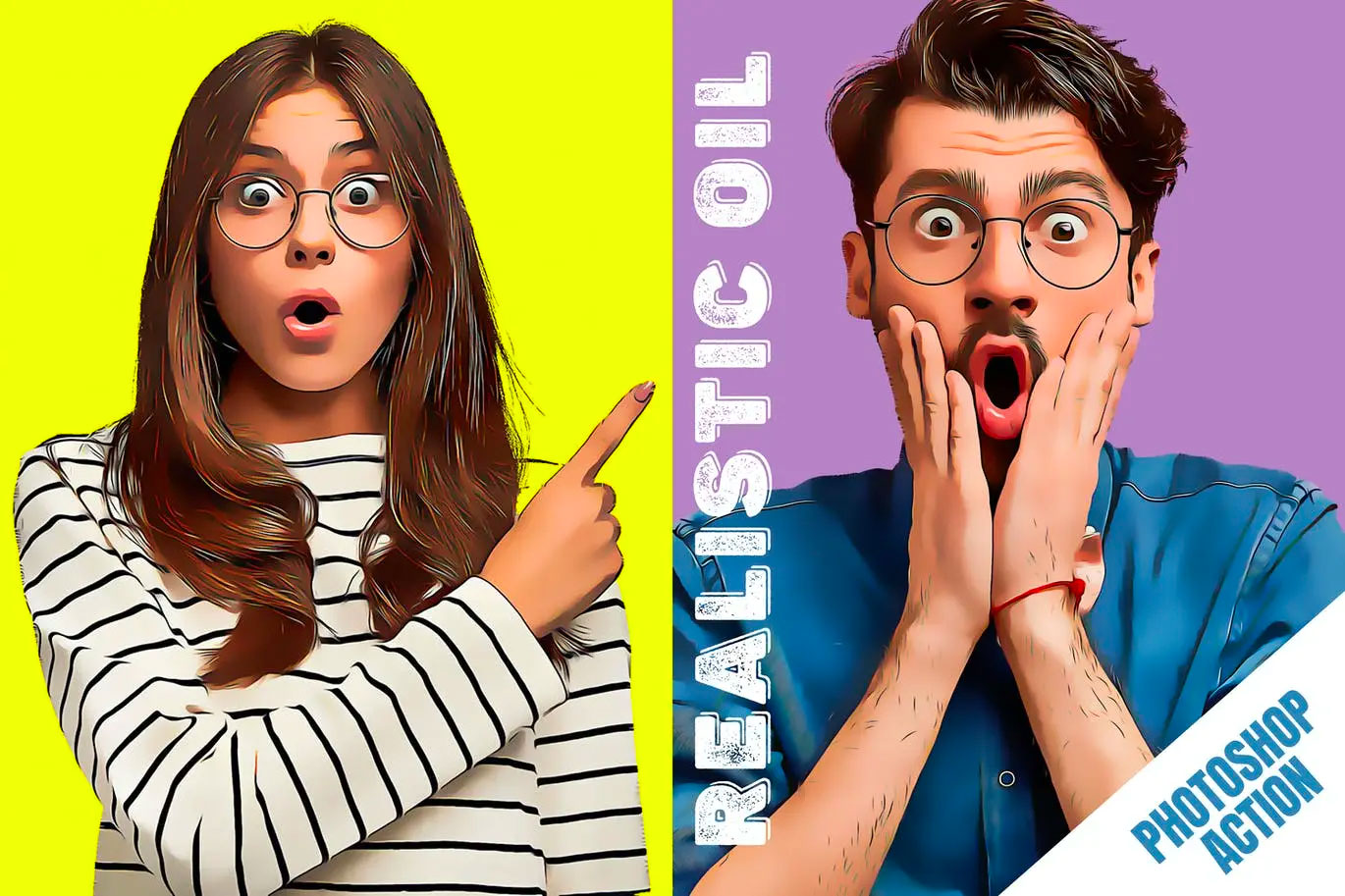 油画效果Photoshop动作