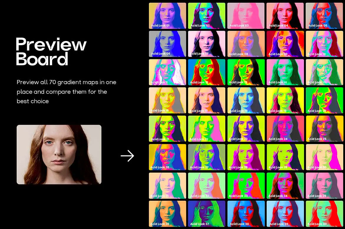 多种迷幻色彩和元素PS动作 (GRD,PNG,PSD,ATN)