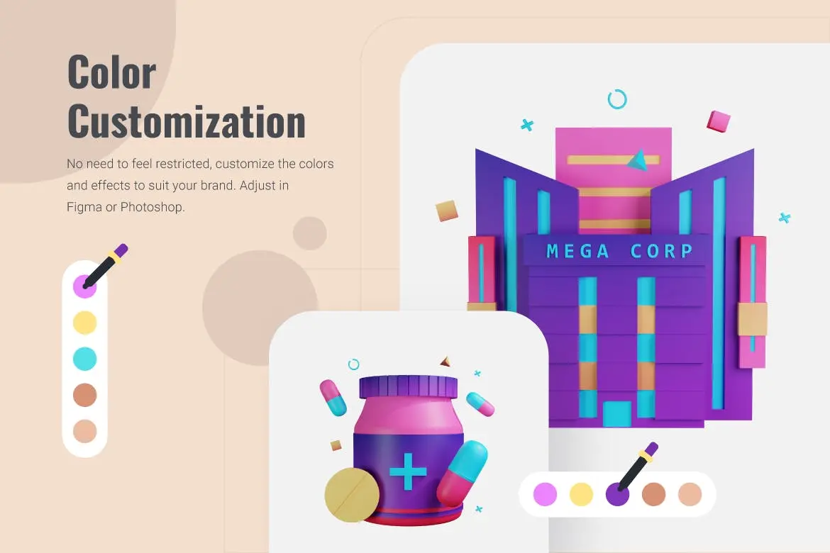 赛博朋克未来主义风格3D模型素材包（Blend）