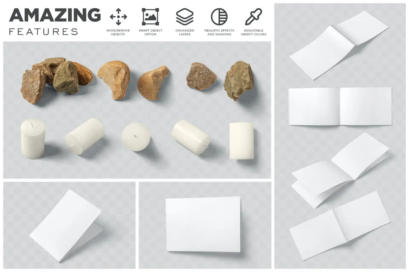 A5尺寸订书书籍设计PSD样机素材