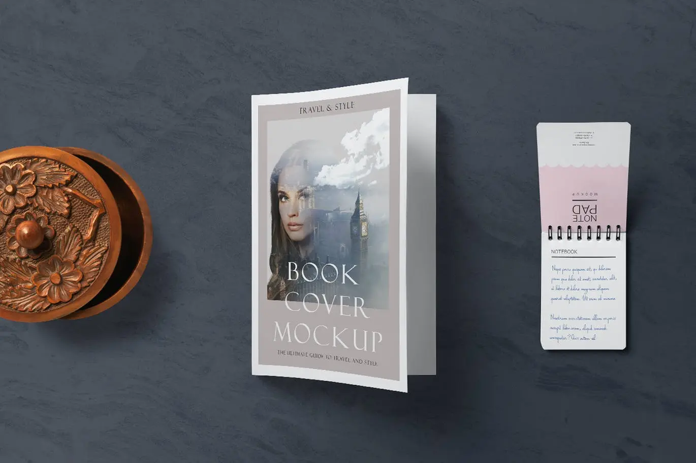 软书籍封面设计展示PSD样机素材