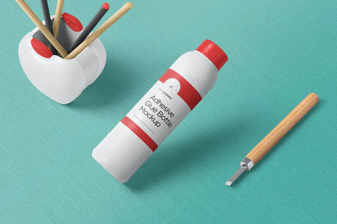 效果逼真的塑料瓶包装设计PSD样机