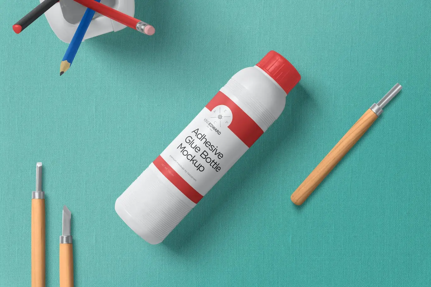 效果逼真的塑料瓶包装设计PSD样机