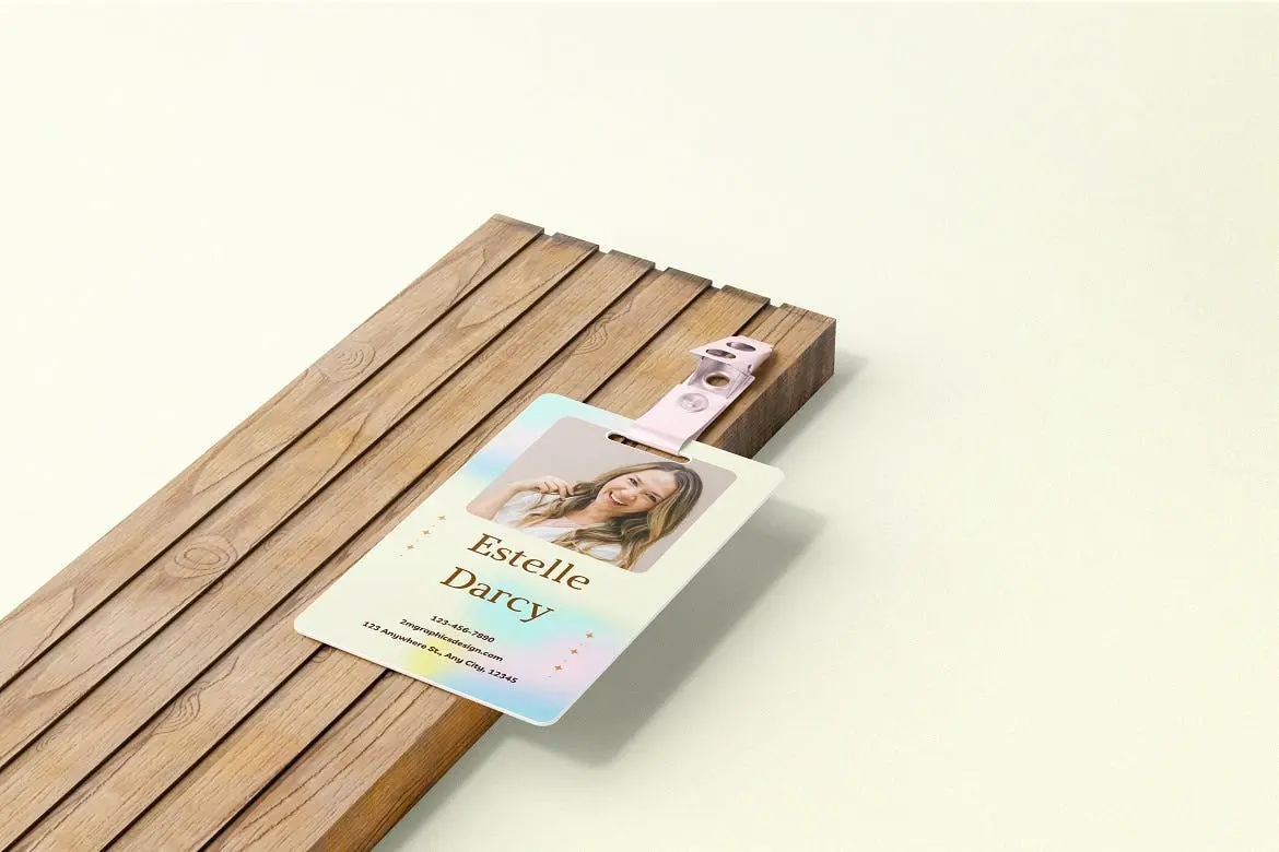 身份卡/工作卡/ID卡相关设计PSD样机模板