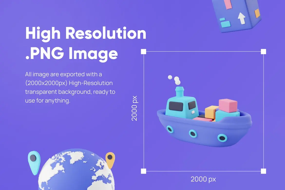 物流物流主题3D图标模型素材(Blender)