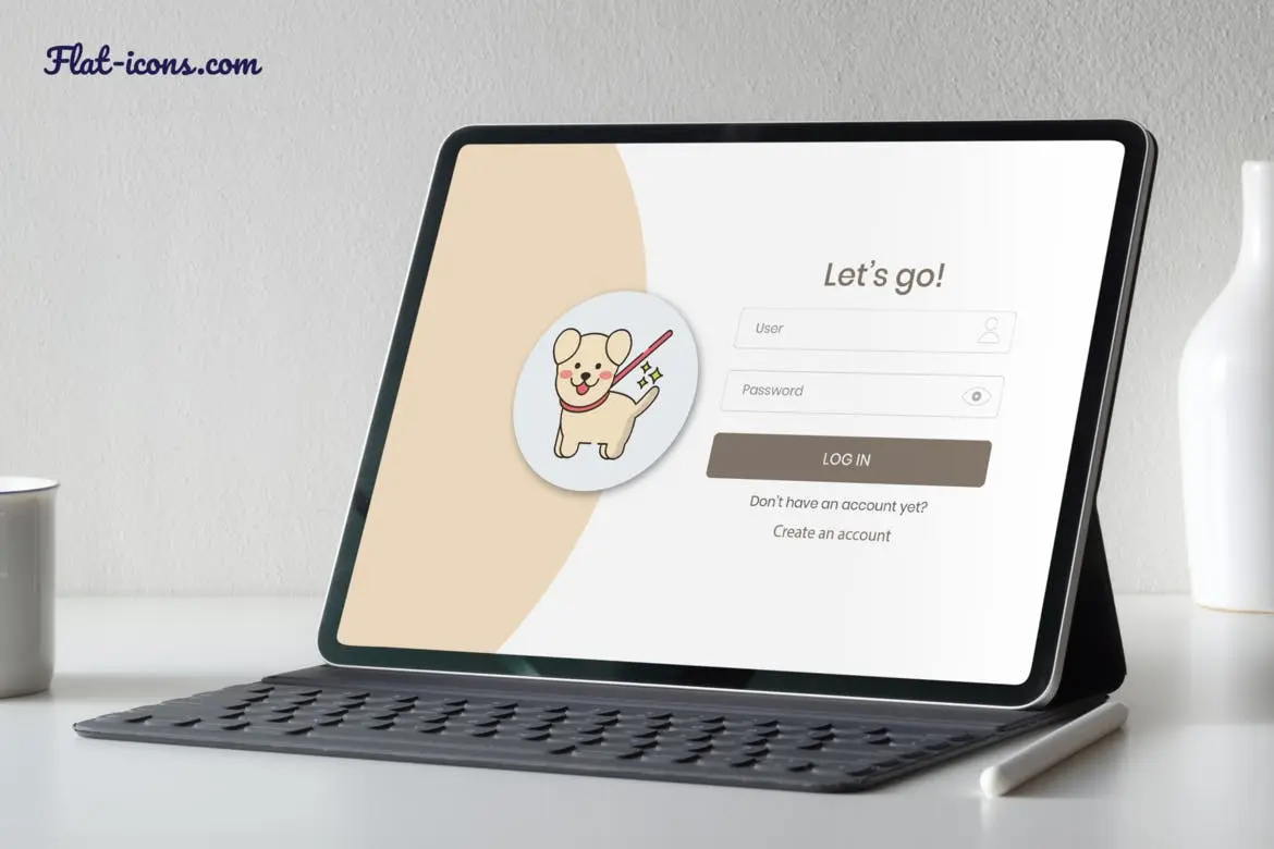 75个可爱小狗矢量图标素材包 (AI,SVG,PNG)