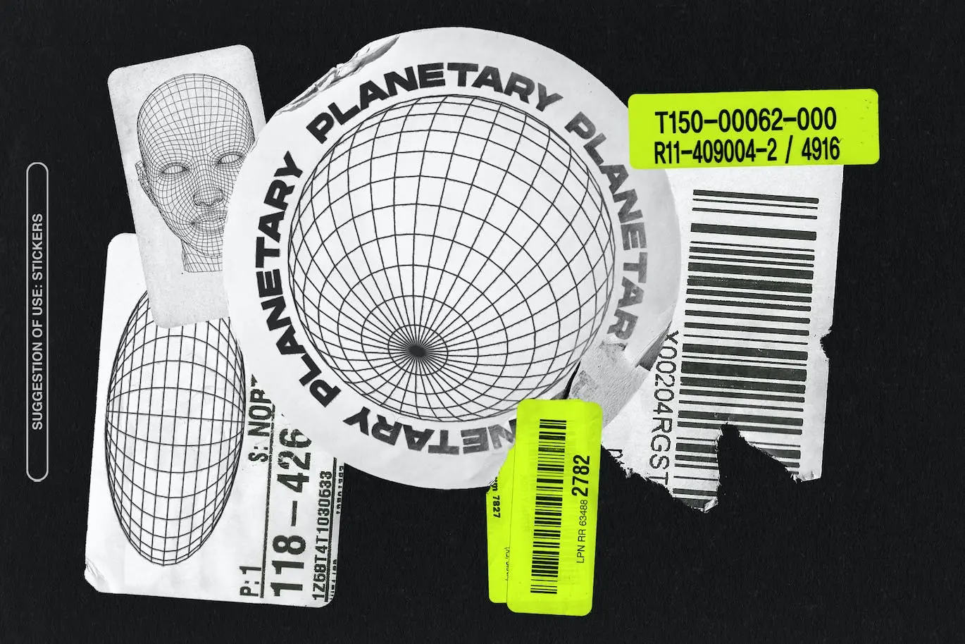 细节满满线框立体几何抽象图形矢量素材包