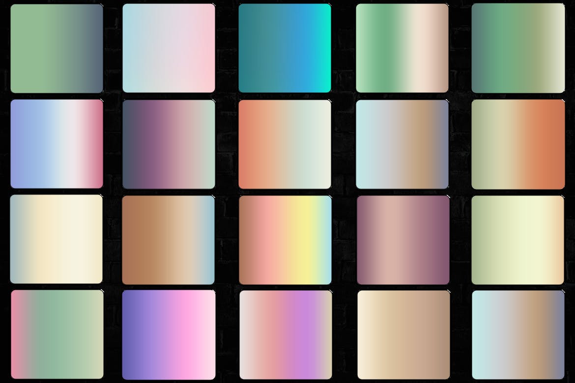 24种不同风格的霓虹灯渐变预制效果