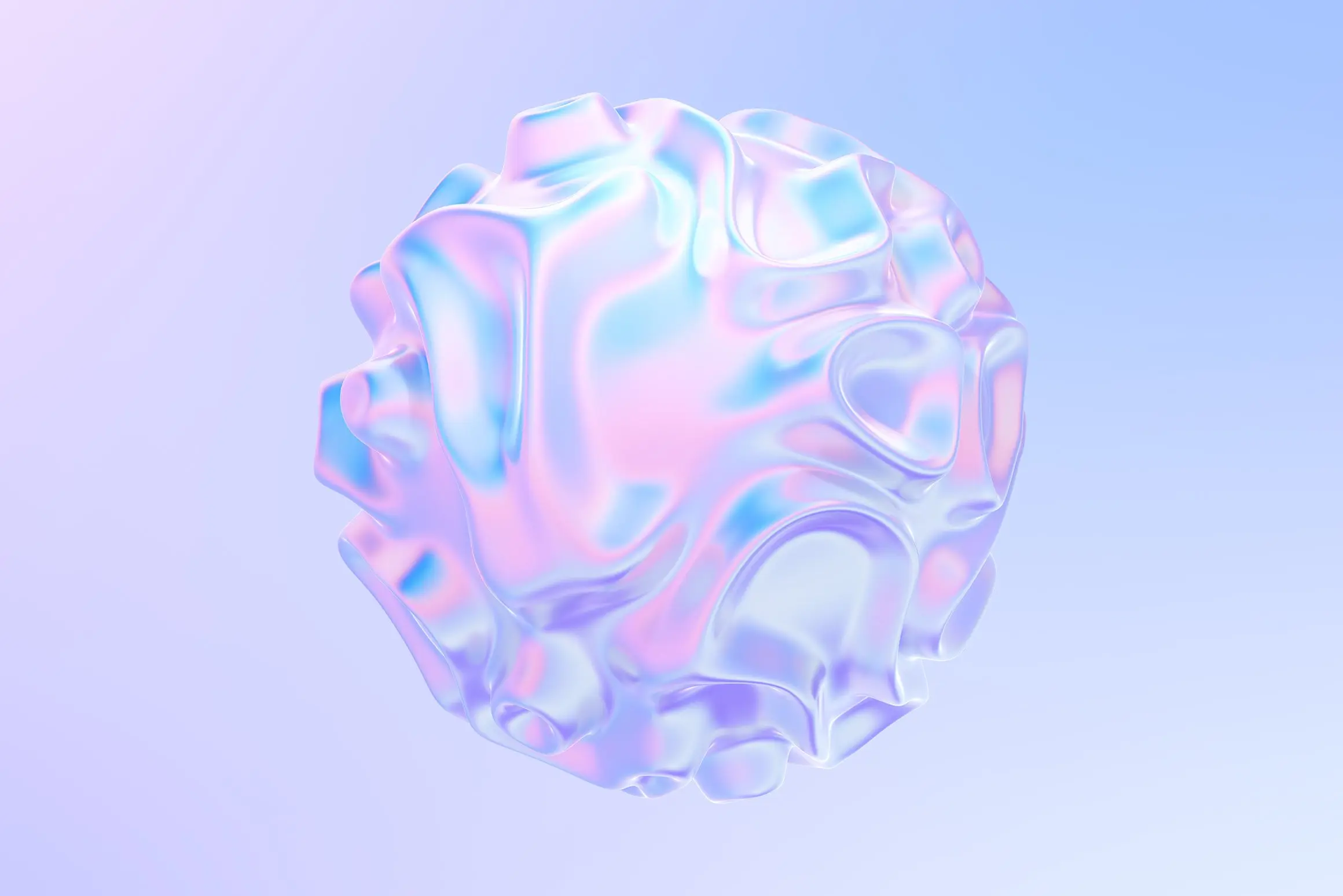 全息风格流体融球动画视频背景素材