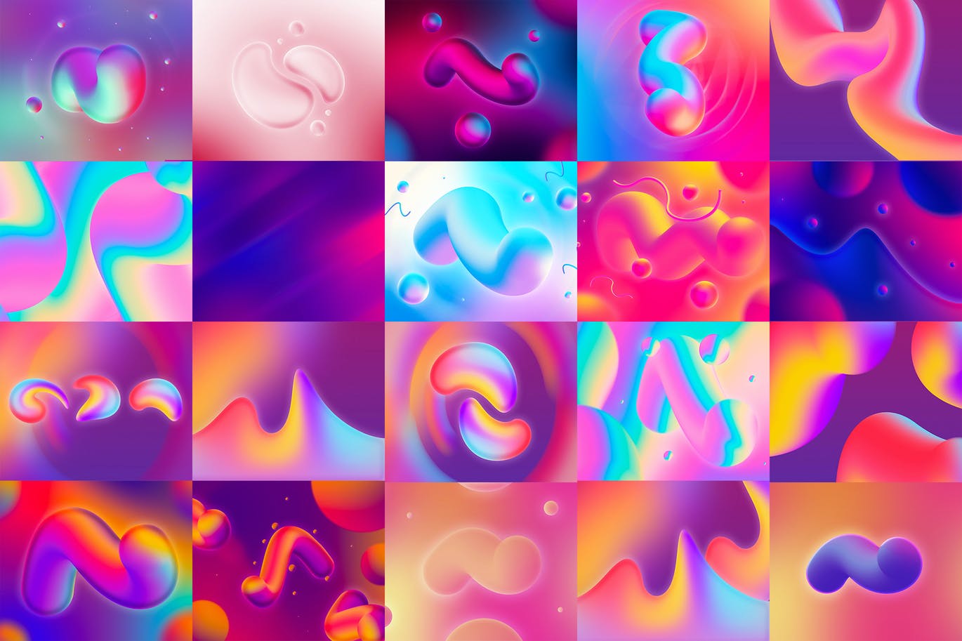 20个超酷炫银河渐变背景JPG图片素材