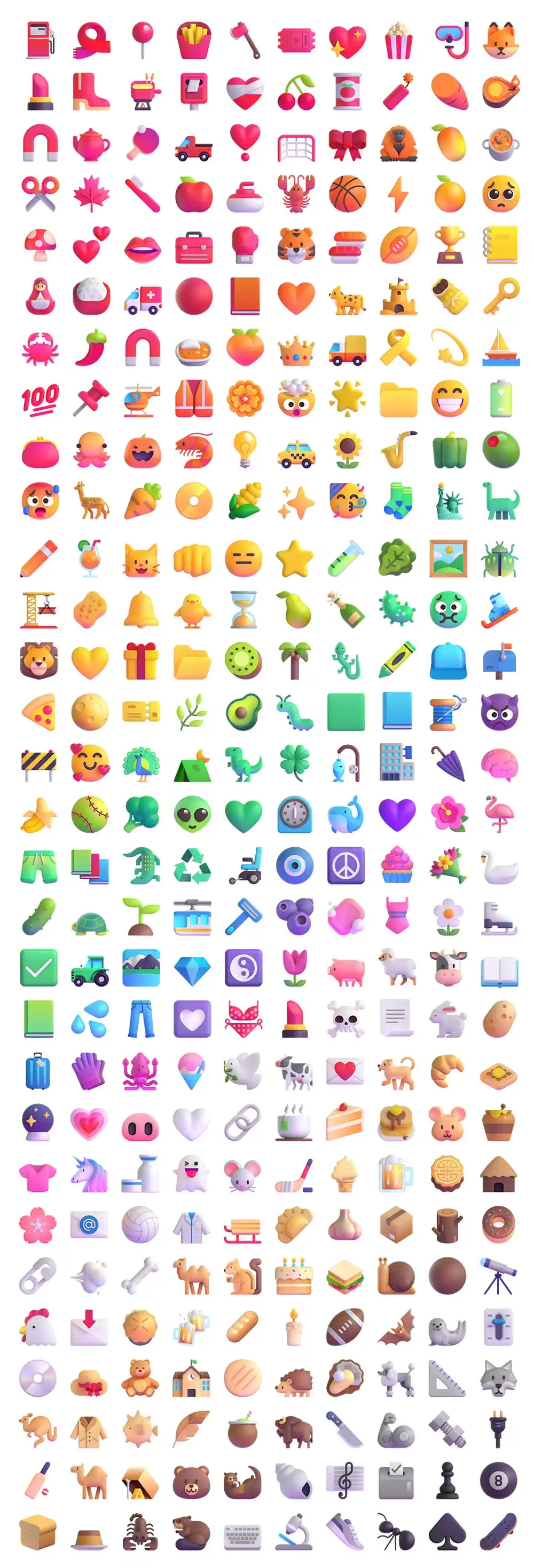 微软表情首次开放下载,1545个表情均可商用!