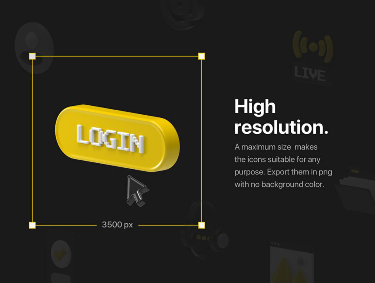 28款电子3D卡通图标C4D模型素材