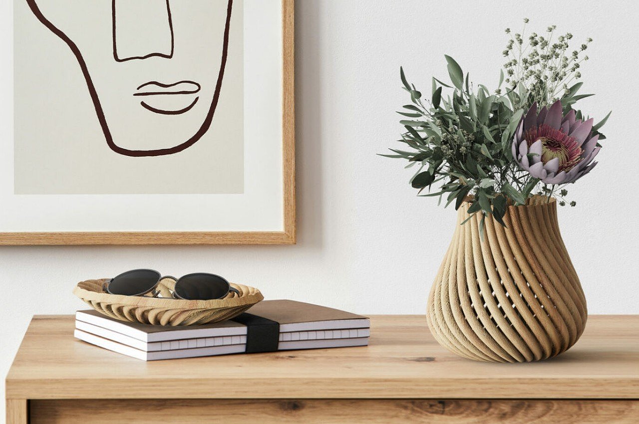 这些令人惊叹的配件和装饰是用工厂的木材废料 3d 打印出来的~