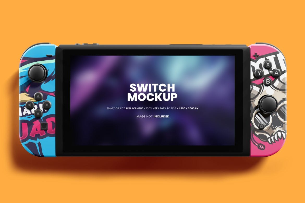 任天堂Switch游戏机外观设计样机PSD模型 – 简单设计