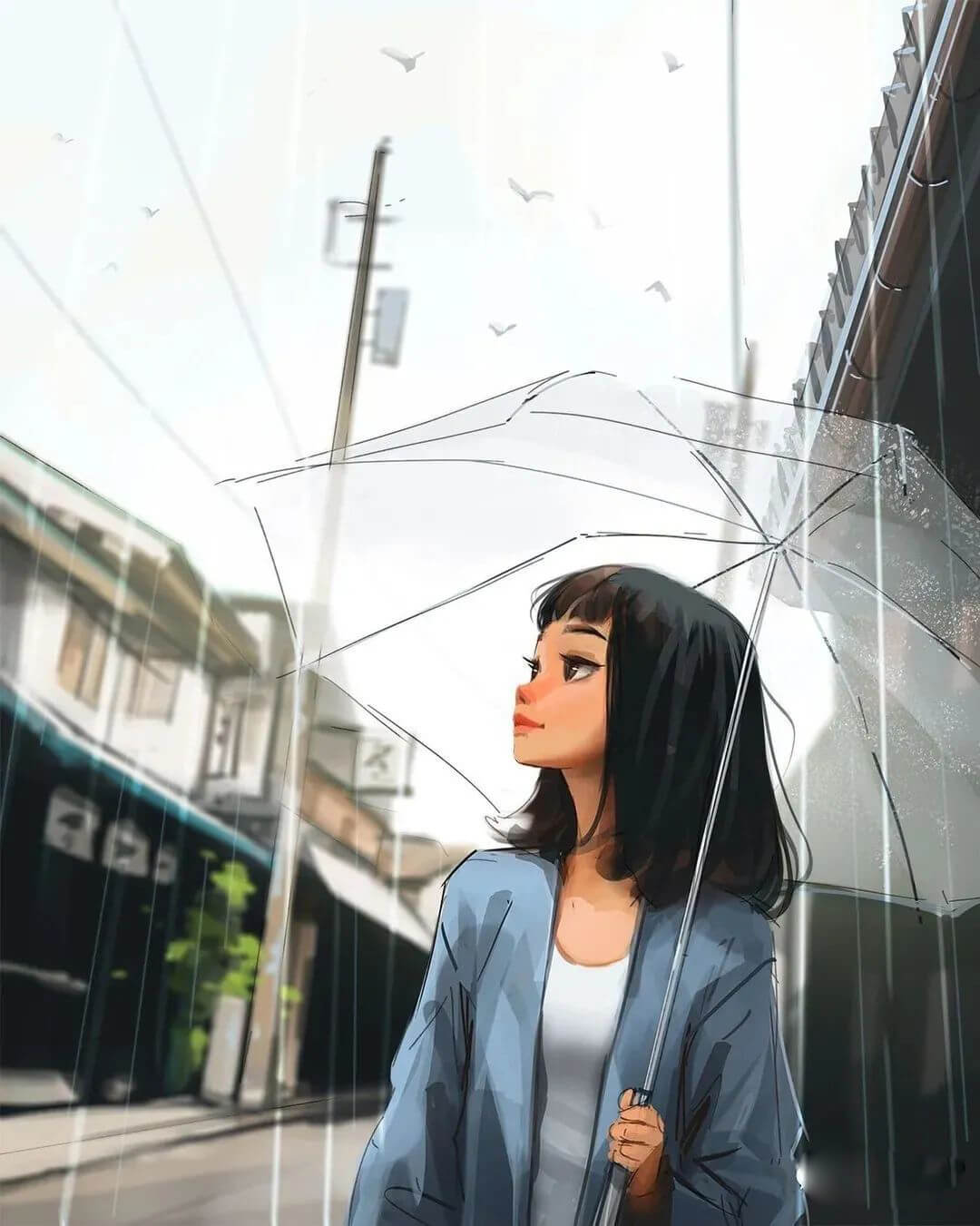 高质量女生可以有多美？用这套PS笔刷画出这些好看的微信头像吧