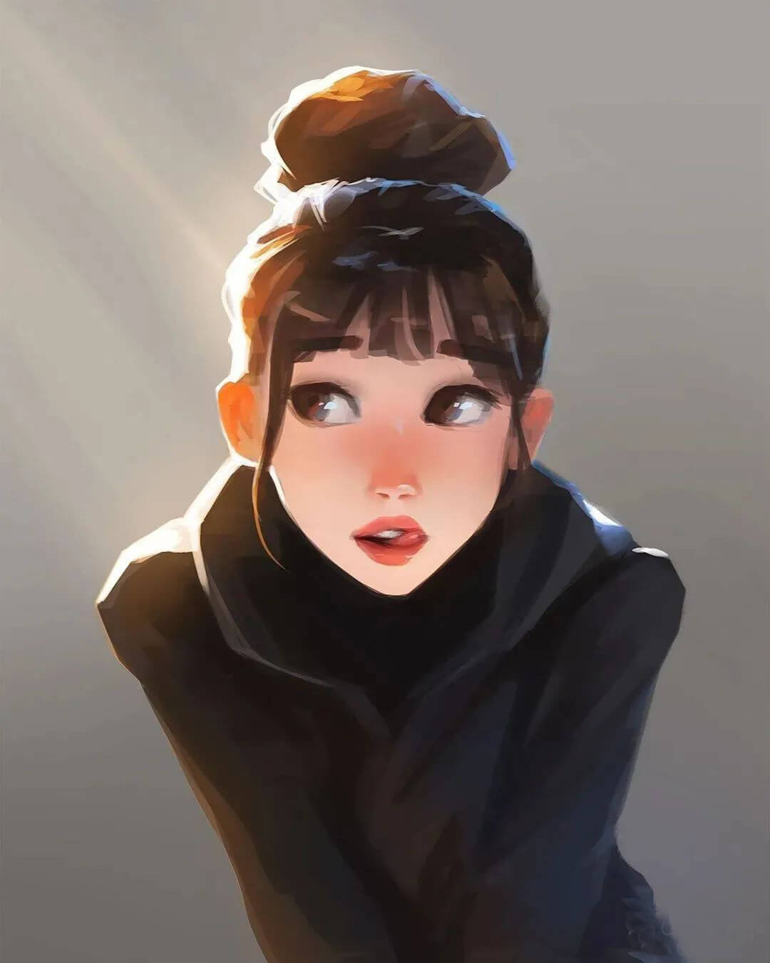 高质量女生可以有多美？用这套PS笔刷画出这些好看的微信头像吧