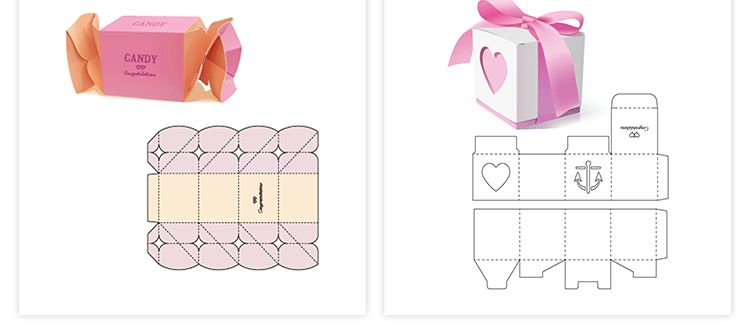 165款矢量纸盒纸箱礼盒产品包装刀模图折叠平面展开图